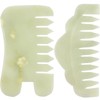Healifty Jade Stone Massage Comb 2 Pieces - Guasha Scalp