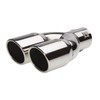 Simoni Racing TRX/18 Exhaust Tip Double Rounded, Stainless Steel