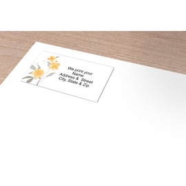 Stonehouse Collection | Floral Watercolor Return Address Labels for Envelopes (Yellow Flowers)
