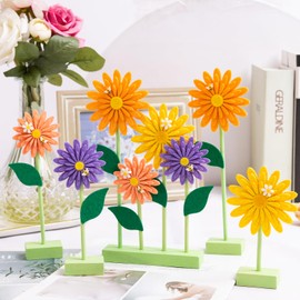 EASY JOY Tulip Flower Honeycomb Decoration 8Pcs Orange Pink Flower Centerpieces for Table Paper Flower Happy Birthday Decorations Baby Shower Decoration Wedding Supplies