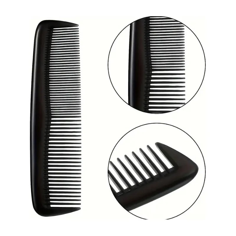 Pack 50 Peines Bolsillo Negro Cosmetic Box Plástico Peinado Práctico