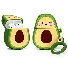 Suublg Case for AirPods 2nd/1st Generation Earbuds 2019/2016, 3D Cute Cartoon Animation Character Skin Design Protective Shockproof Silicone Covers with Keychain for AirPods 1 and for AirPods 2