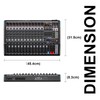 Audio Mixer, TKLBLS Professional 12 Channel DJ Mixer Board with