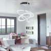 diisunbihuo Modern LED Chandeliers Crystal Chandeliers Ceiling Light Three Rings