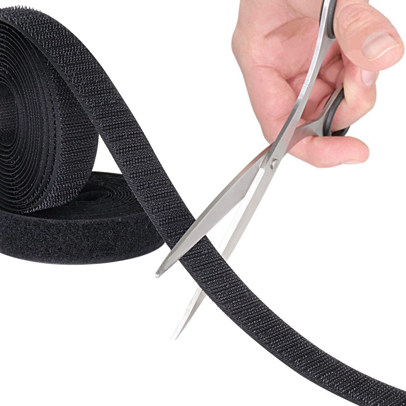 Klebeshop24 Velcro Tape for Sewing, Set Hook and Fluff, Brown,