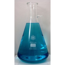 United Scientific FG5340-5000 Borosilicate Glass Heavy Wall Filtering Flask, Bolt Neck with Tubulation, 5000ml Capacity