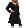 OFEEFAN OFEEFAN Funeral Square Neck Dress for Women Black Elastic