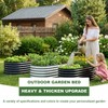 AHEONLAR 3 Pack 4×2×1.5ft Galvanized Raised Garden Bed Outdoor, Sturdy