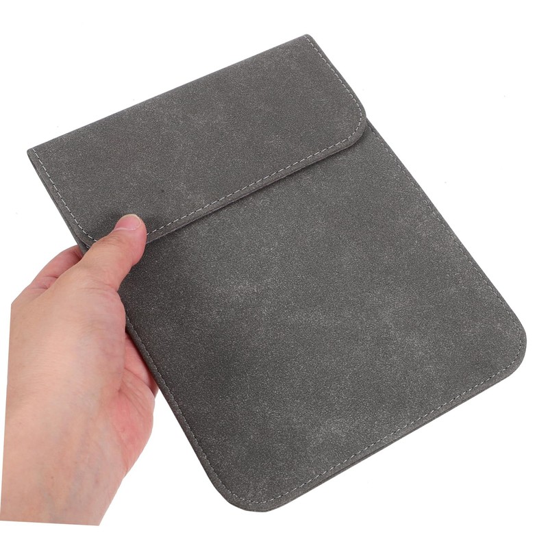 jojofuny E-Reader Cover Handmade Pu Ebooks Reader Case Deep Grey