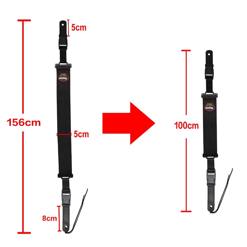 Rayzm Guitar Strap with Quick Release Black Non Slip Soft