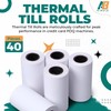 40 Pcs Aibulo Thermal Till Rolls 57x40mm for Credit Card