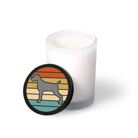 CafePress Weimaraner Dog 14 oz. Scented Frosted Candle 3.5"x4"