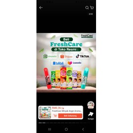 FRESHCARE MINYAK ANGIN AROMATHERAPY 100% FRESS 10ML ALL VARIAN