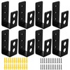 8 Pack Door Barricade Brackets, Heavy Duty 2x4 Door Barricade