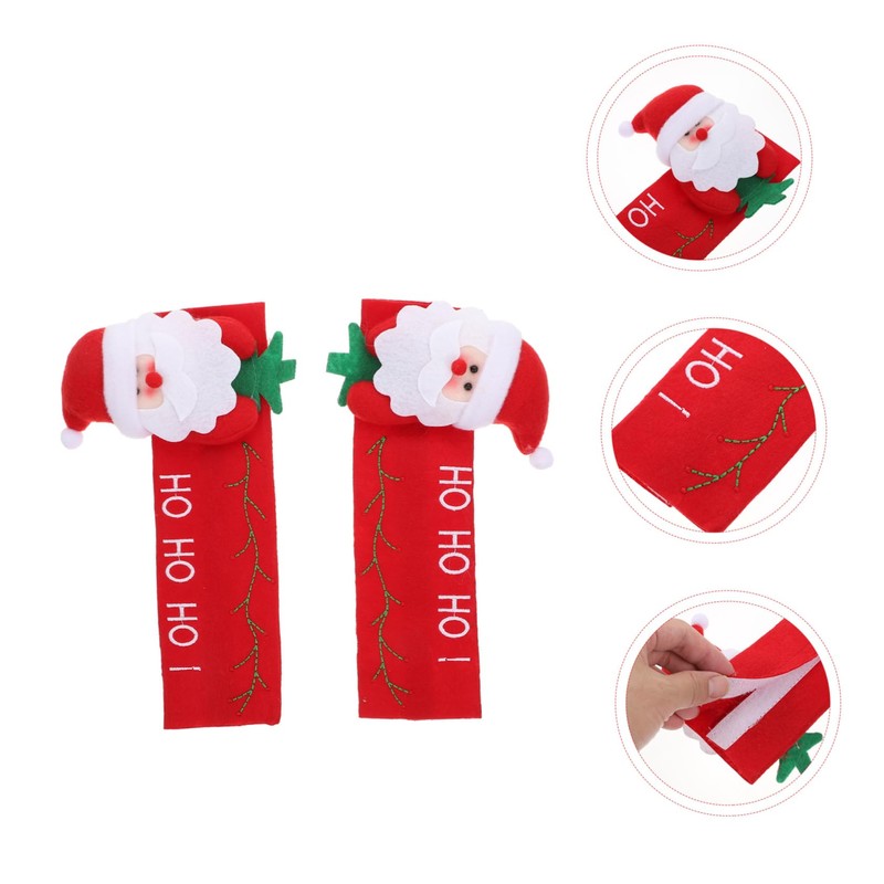 LABRIMP Dishwasher Handle Cover Xmas 2 Pack Christmas Decorative Fridge