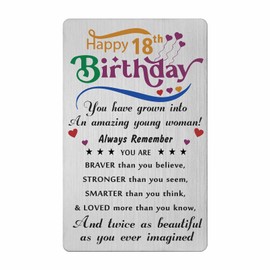 Levole 18th Birthday Gifts for Girls, 18 Year Old Girls Bday Gift Ideas, 18th Birthday Decorations Girls, 18th Birthday Gifts for Women, Birthday Cards for 18 Year Old Girl