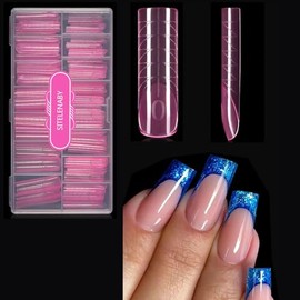 Square Nail Dual Forms for Poly Gel Builder Gel Acrylic Nail Extension,SITELENABY XL,XXL,3XL Square Reusable Nail Forms Pedicure Supplies, 14 Sizes 140Pcs for Nail Art Salon Pedicure & DIY