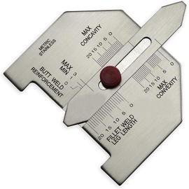 RIVERWELD Automatic Weld Size Weld Gauge For Accurate Calibration of Butt Fillet Type Welds Checks Reinforcement the Throat of Fillet Weld Determines the Leg Size of the Fillet Weld (Metric)