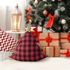 AELS Christmas Tree Pillow, 19.6" Christmas Decorative Red and Black
