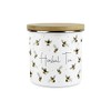 Purely Home Scattered Bees Herbal Tea Canister - White Metal