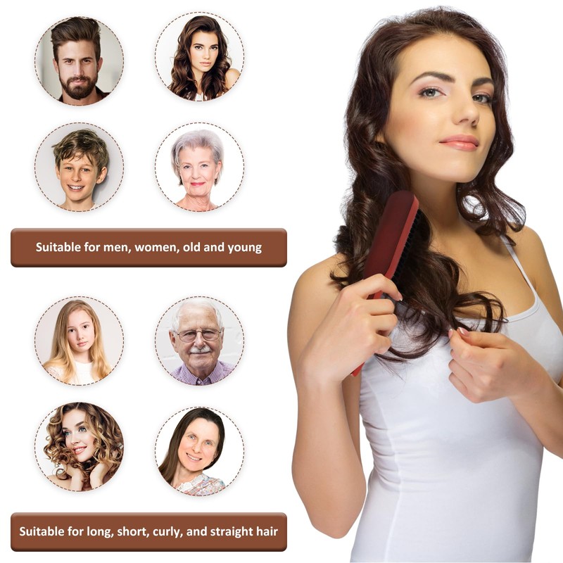 shockassist 2 Boar Bristle Hair Brushes - Soft Natural Bristles