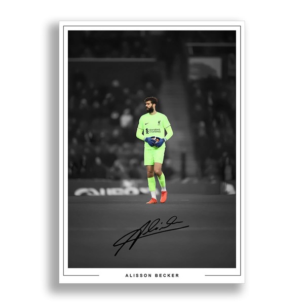 Alisson Becker Signed Photo Liverpool Poster Print Autograph Framed Memorabilia