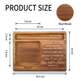 Bible Verse Jeremiah 29:11 Gifts Sticky Note Holder, for I Know The Plans I Have for You Inspirational Motivational Quotes Religious Scripture Self-Stick Note Pad Holders GAA35