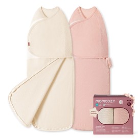 Momcozy Airflow Baby Swaddle, 100% Cotton Lightweight & Ultra Breathable, Ideal for Hot Sleeper Baby, Reduce Startle Reflex, Newborn Boys Girls Regist