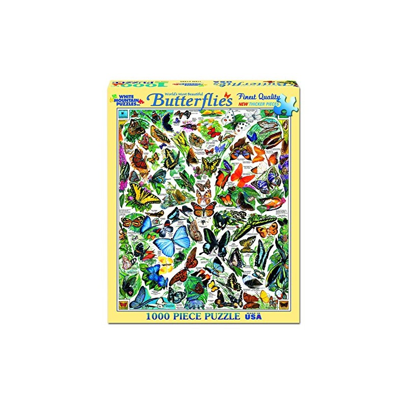White Mountain Puzzles Butterflies of the World - 1000 Piece
