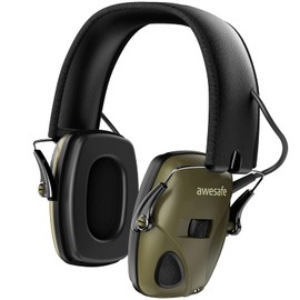 awesafe NRR 22 Soundproofing Earmuffs, Sound Reducer, Ideal for Shooting and Hunting, Green (No Storage Box)
