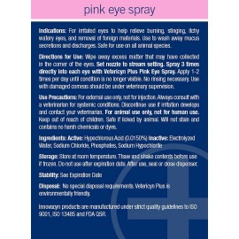 Vetericyn Plus Pink Eye Spray for Livestock  Non Toxic Eye Care Solution