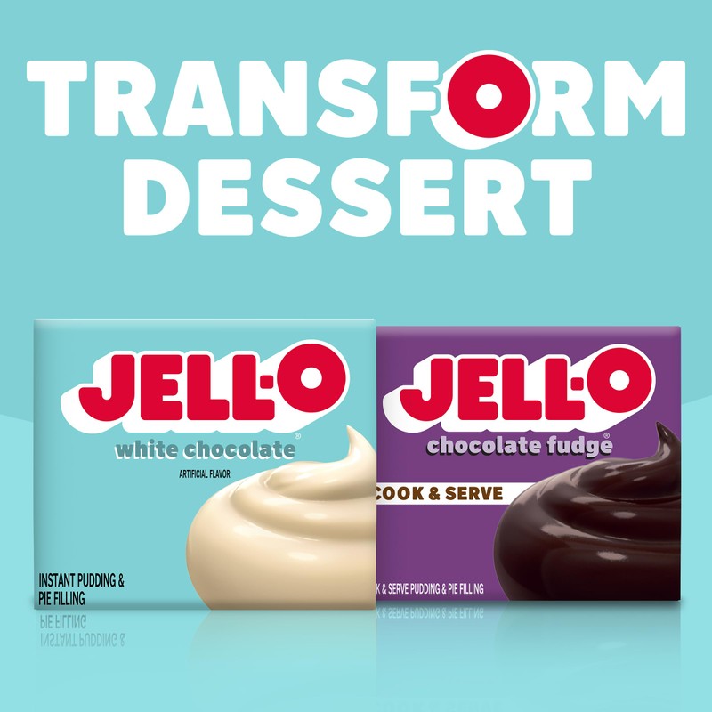 Jell-O Instant Pudding & Pie Filling Mix, White Chocolate Flavored,