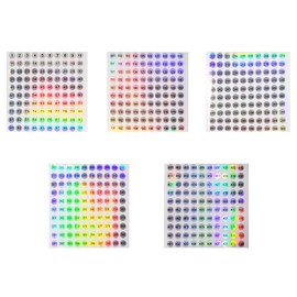 Honbay 1 to 500 Round Reflective Laser Number Stickers Self Adhesive Label Stickers Inventory Storage Organizing Sticker for DIY Craft Marking Numbering Manicure Tool (2 Set, 10mm)