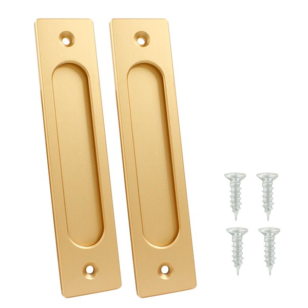 Kyuionty 2Pcs 7 Inch Flush Pull, Rectangular Finger Flush Pulls