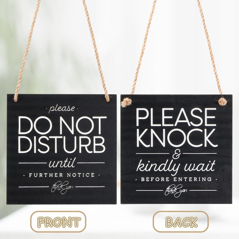 Volumoon ONE 2-Sided Sign, Knock & Kindly Wait, Do Not