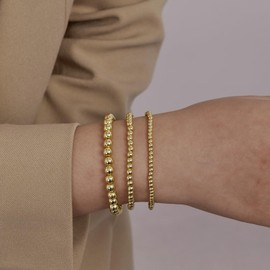 Mesaro Women's Bracelet, Popular Jewelry, Prayer Beads, Hypoallergenic Metal, Gold, Silver Bracelet, Copper