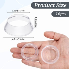 FdcLixuvol 16 Pcs Acrylic Baseball Stand, Clear Balls Display Stand Egg Crystal Holder Sphere Ornament Display Stands for Soccer, Basketball, Football, Volleyball, Softball, Bowling Ball, Collections