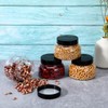 16 Pack 8 Oz Plastic Jars with Lids, Clear Body