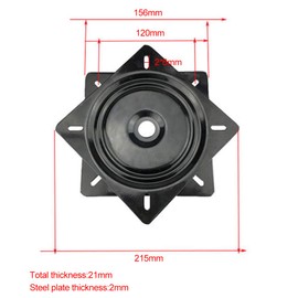 Square Turntable, Galvanised Steel 360 Degree Seat Swivel Base Mount Plate, Universal Swivel Plate for Boat Seat, Boat, Seat, Console, Motorhome, Car, Truck, Caravan, 400 lb Load Capacity (6 Inches)