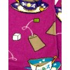 Socksmith NWT Spot of Tea Magenta Tea Cups Womens Socks