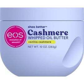 eos Cashmere Whipped Oil Body Butter - Vanilla Cashmere 72-Hour Moisture · Rich Body Butter · For Dry Skin · 10 oz