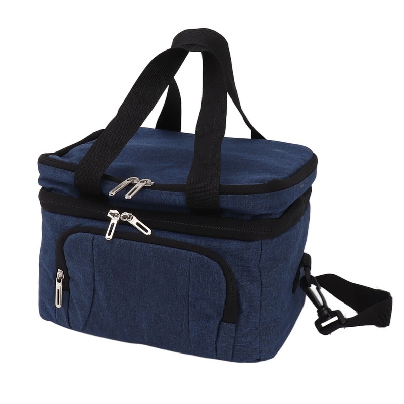Collapsible Cooler Bag Oxford Cloth PEVA Leakproof Double Insulated Cooler