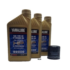 Yamaha MT07 (2015-2024) Master of Torque all Models Oil & Air Filter - Part# 5GH-13440-80-00 and 3 Quarts All Purpose LUB-10W40-FS-12
