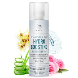 TNW-The Natural Wash Hyaluronic Acid Hydro Boosting Toner-Serum for Hydrating & Glowing Skin | Toner + Serum for Radiant Skin | Chemical-Free Skincare Product