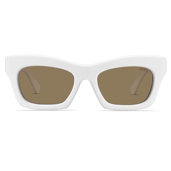 SOJOS Trendy Cat Eye Polarized Sunglasses for Women Men Retro