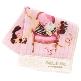 Paul & Joe ACCESSOIRES 000483-0009-01 Towel Handkerchief, Museum Collection, Gypsy & Nunette and Girl Art (Pink), Women's Towel, Hand Towel, Approx. 9.8 inches (25 cm)
