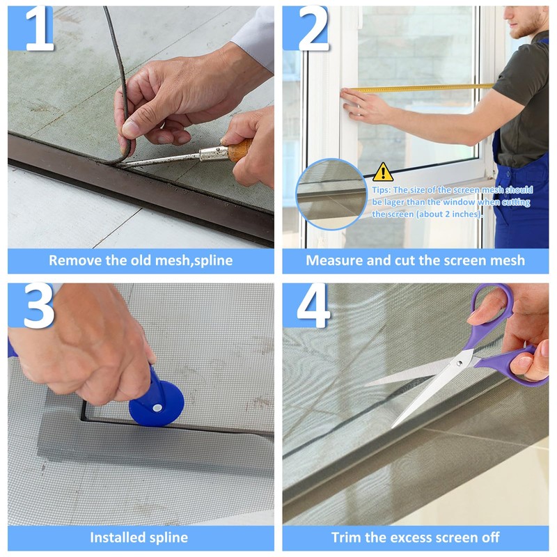 48"x102" Window Screen Mesh, Fiberglass Window Screen, Screen Door Mesh,