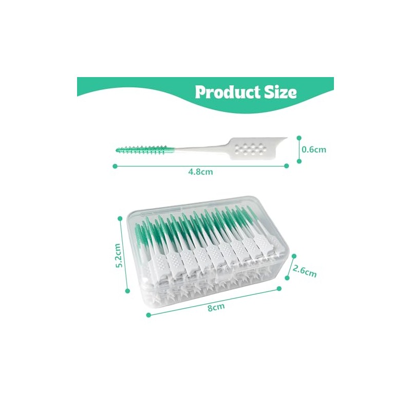 Púas de hilo dental de silicona suave, cepillo interdental para