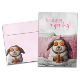 Tree-Free Greetings - Birthday Card - Artful Designs - 1 Card + Matching Envelope - Made in USA - 100% Recycled Paper - 5 x 7 - Spa Day (VO69654)