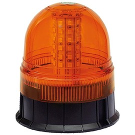 Maypole 12/24V 40x3W LED Amber Flashing Warning 3 Bolt Fixing Beacon Vans, Tractors, Recovery Vehicles, Forklifts